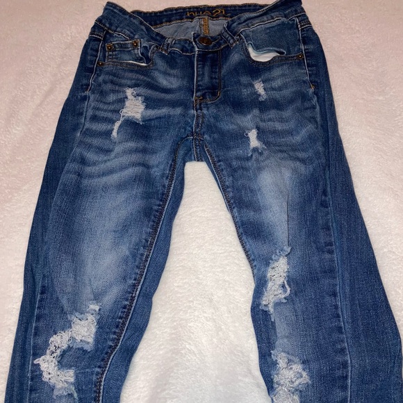 Mid rise ripped jeggings - Picture 2 of 3